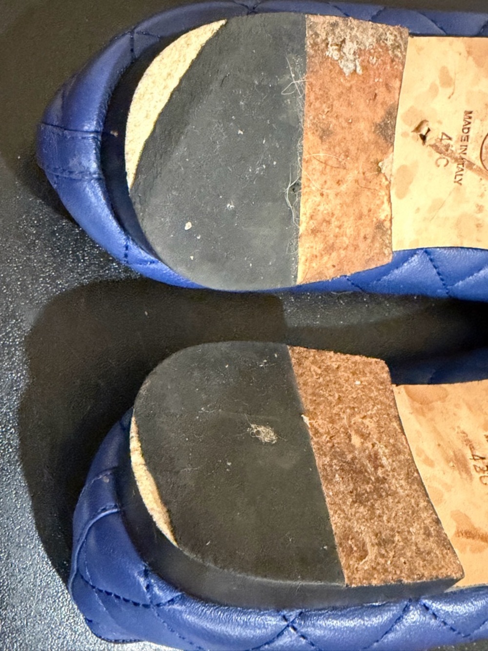Chanel Classic Quilted Blue Ballet Flats - Women's Comfort Slip-Ons US12/ IT 42C - Picture 9 of 16